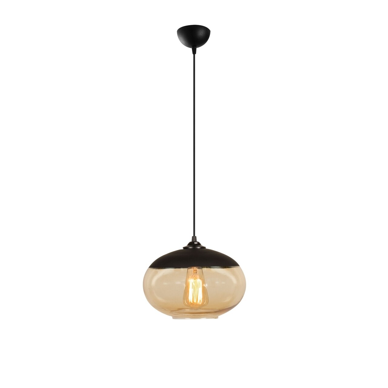 Lustra Camini MR - 867, Opviq, 25 x 113 cm, 1 x E27, 100W, negru/honey - imagine 6